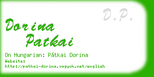 dorina patkai business card